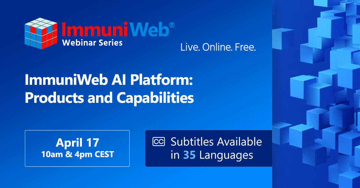 ImmuniWeb AI Platform: Products and Capabilities