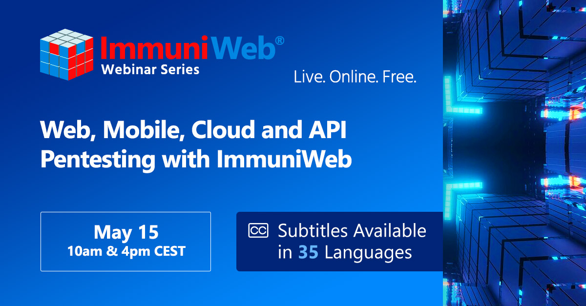 Web, Mobile, Cloud and API Penetration Testing with ImmuniWeb