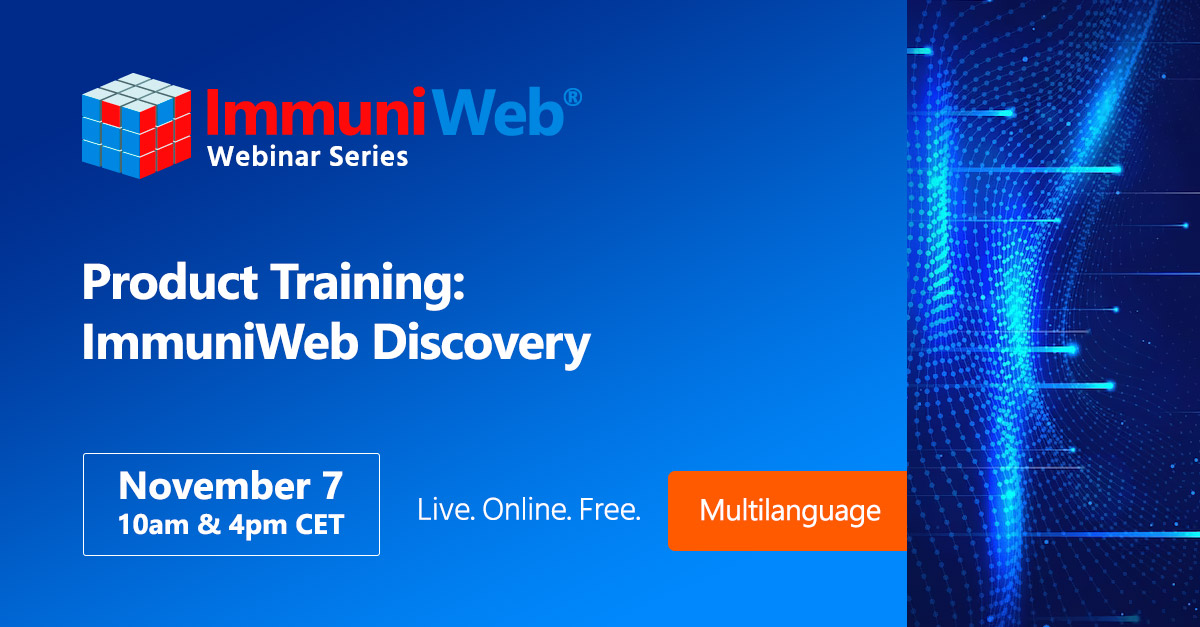 Product Training: ImmuniWeb Discovery