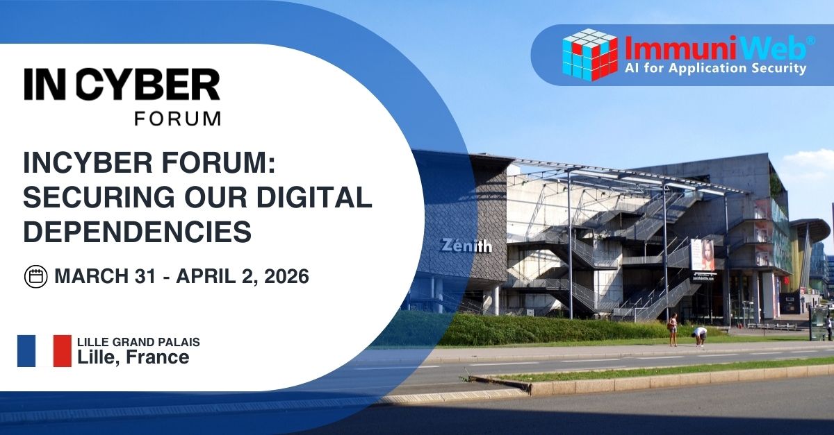 ImmuniWeb Participates at InCyber Forum Europe 2026 ImmuniWeb Participates at InCyber Forum Europe 2026