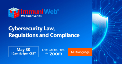 Cybersecurity Law, Regulations and Compliance — May Webinar