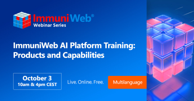 ImmuniWeb AI Platform Training: Products and Capabilities